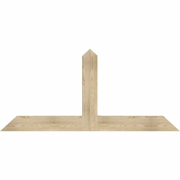 Ekena Millwork Portland Rough Sawn Timber Gable Bracket, Douglas Fir, 72"W x 33"H x 4"D x 6"F, 11/12 Pitch GBW072X33X0406POR00RDF - main